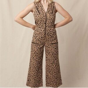 XS Rachel Antonoff Mickey Jumpsuit in the Honey Dalmatian